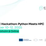 White banner promoting the upcoming EPICURE Hackathon: Python meets HPC