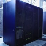 High-performance computing (HPC) infrastructure with server racks, supporting large-scale scientific computing and research workloads.