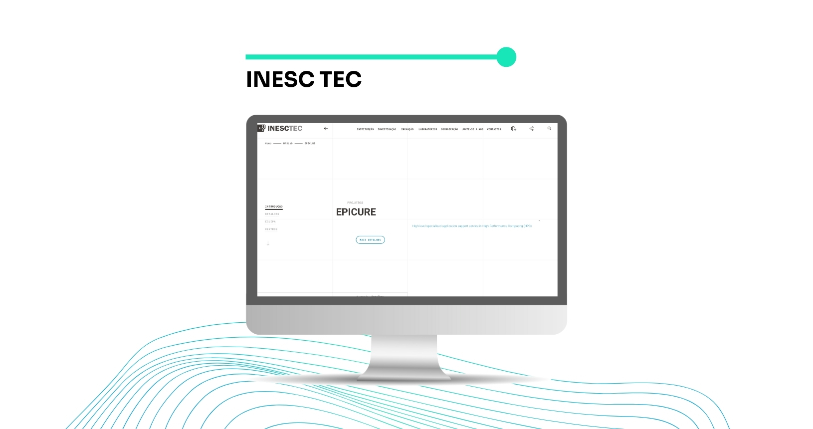 Computer screen with INESC TEC page open.