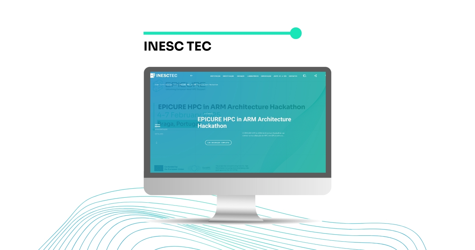 Computer screen with INESC TEC page open.