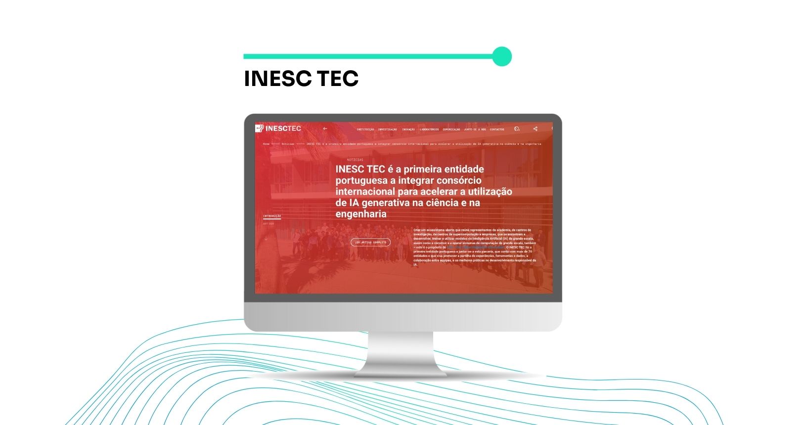 Computer screen with INESC TEC page open.