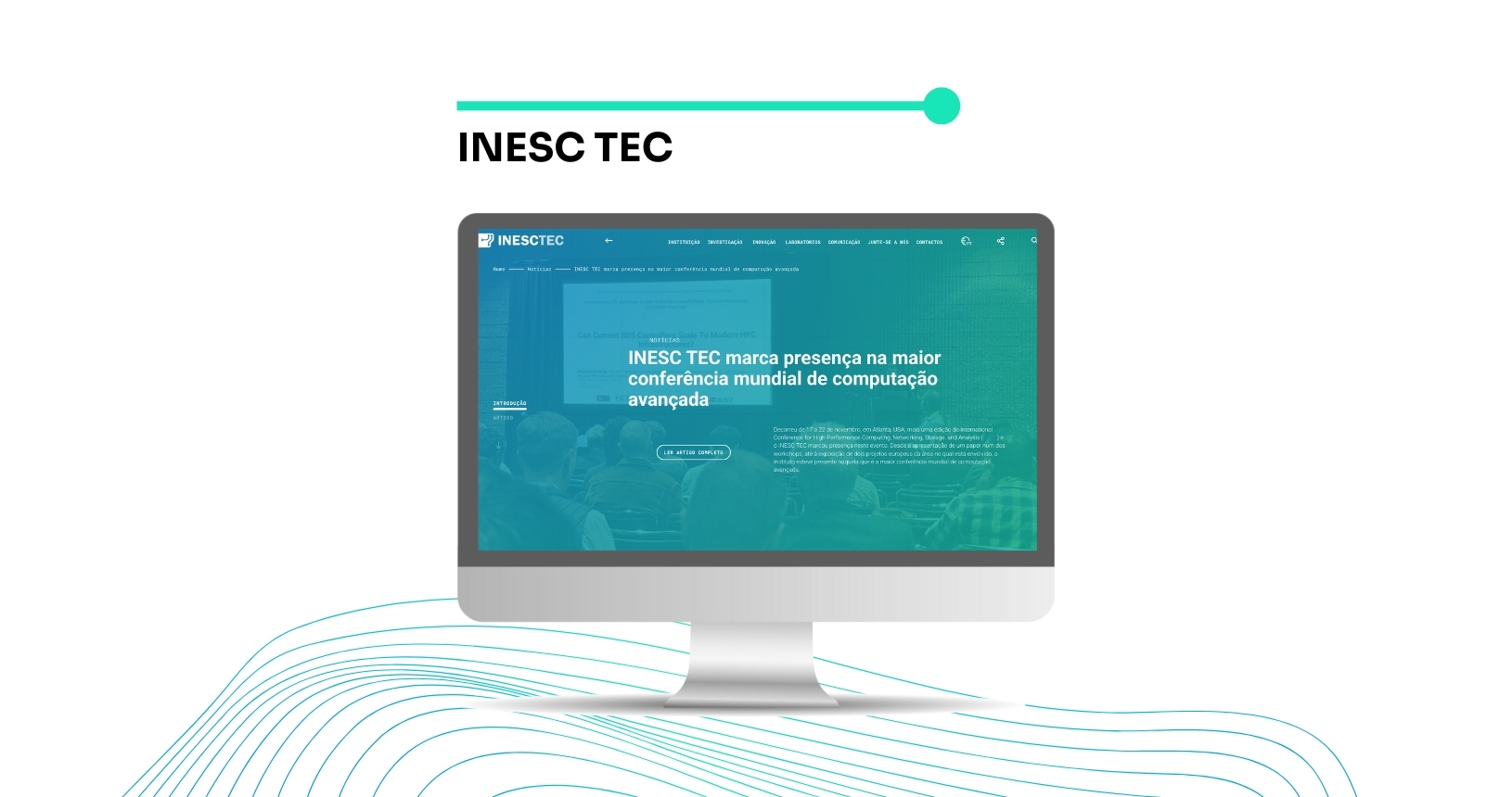 Computer screen with INESC TEC page open.