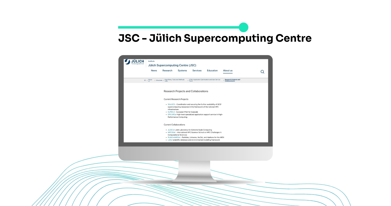 Computer screen with JSC page open.