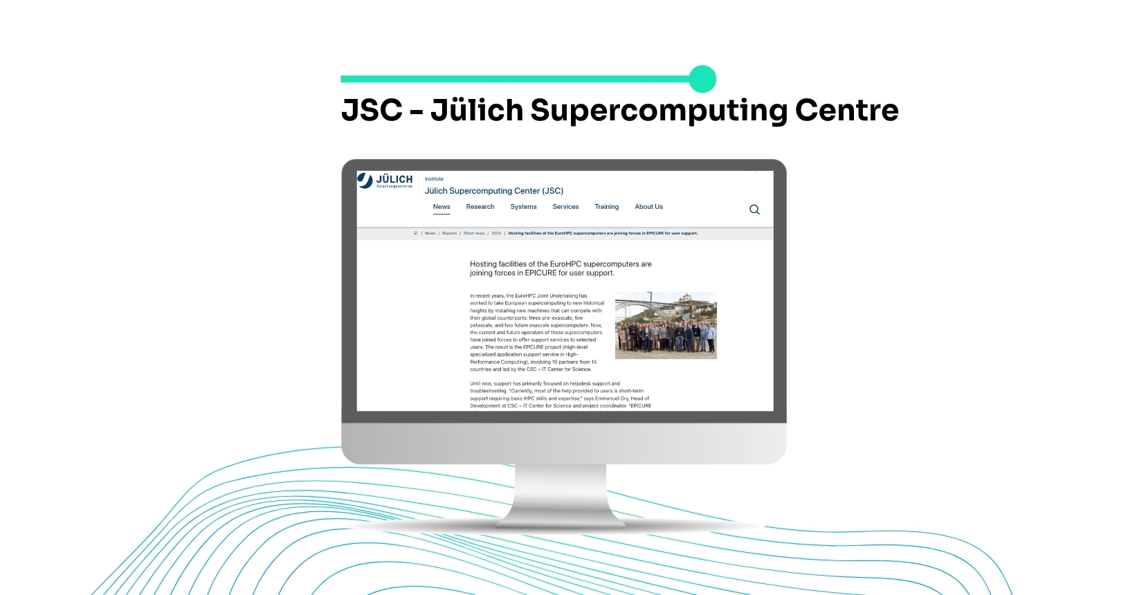 Computer screen with JSC page open.