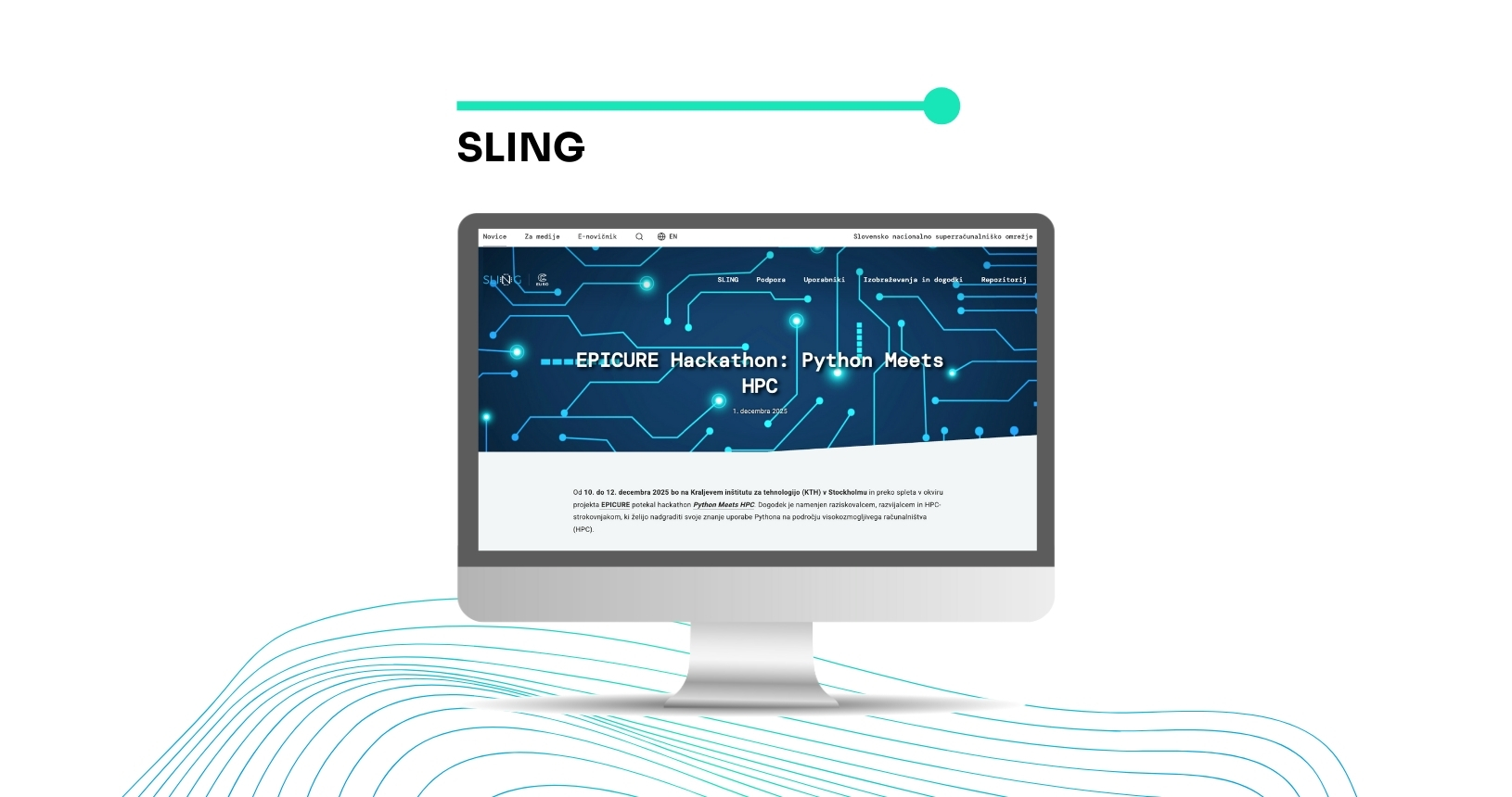 Computer screen with SLING page open.