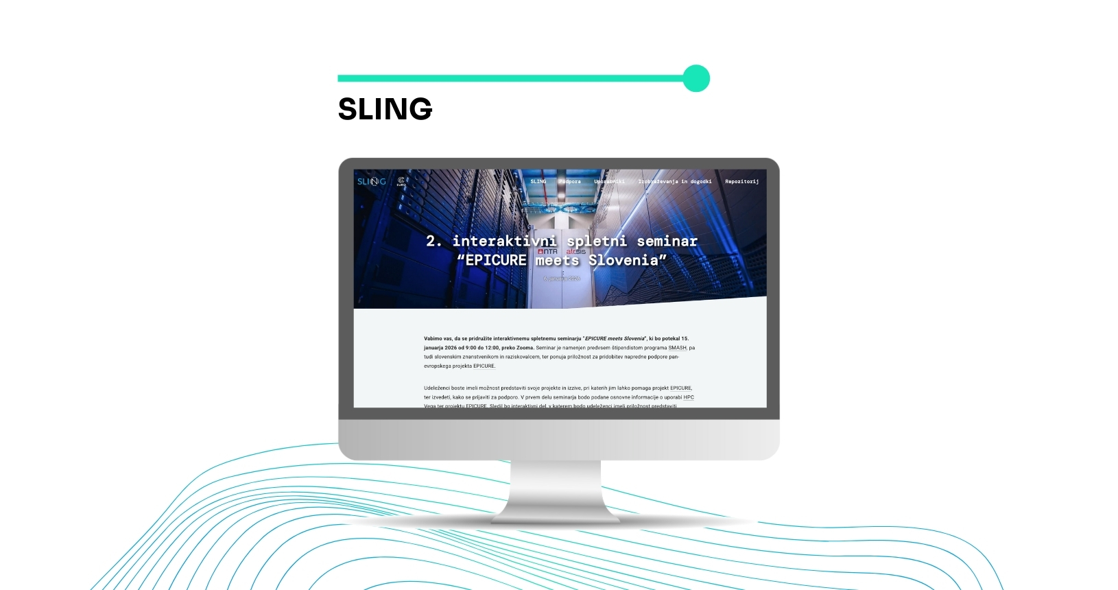 Computer screen with SLING page open.