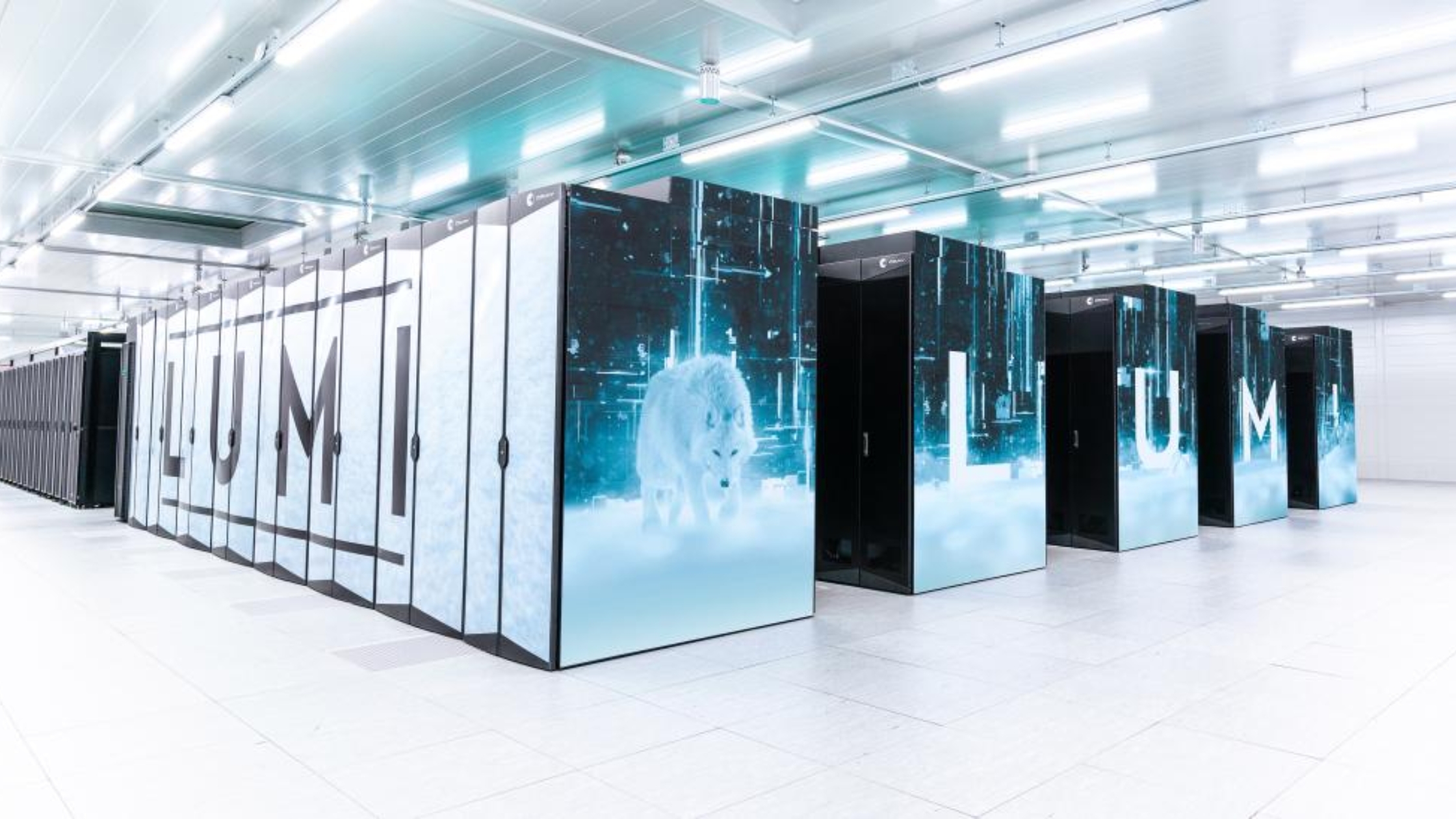 Image of LUMI supercomputer.
