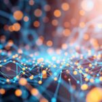 Abstract visualisation of interconnected blue and yellow nodes and lines.