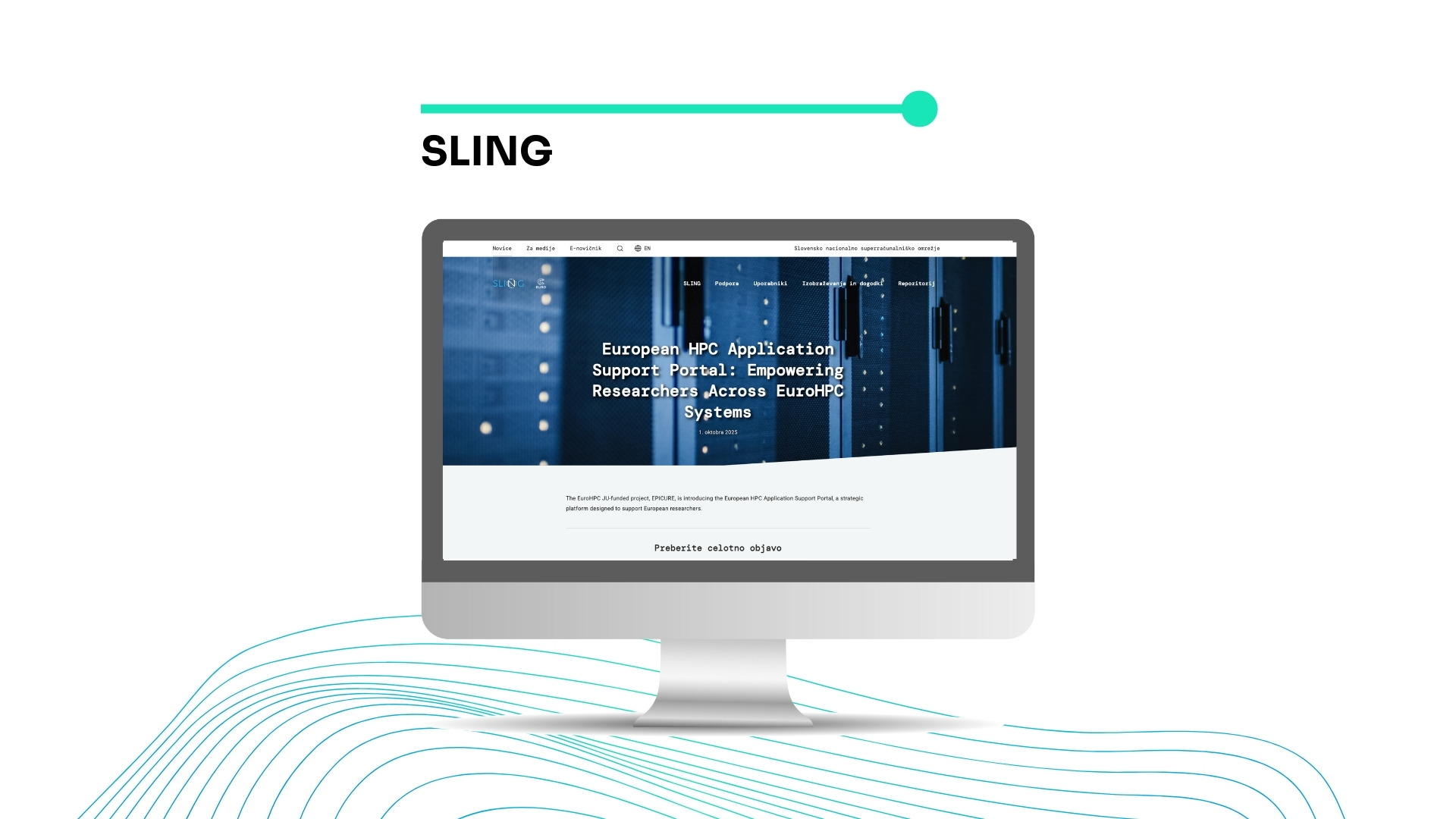 Computer screen with SLING page open.