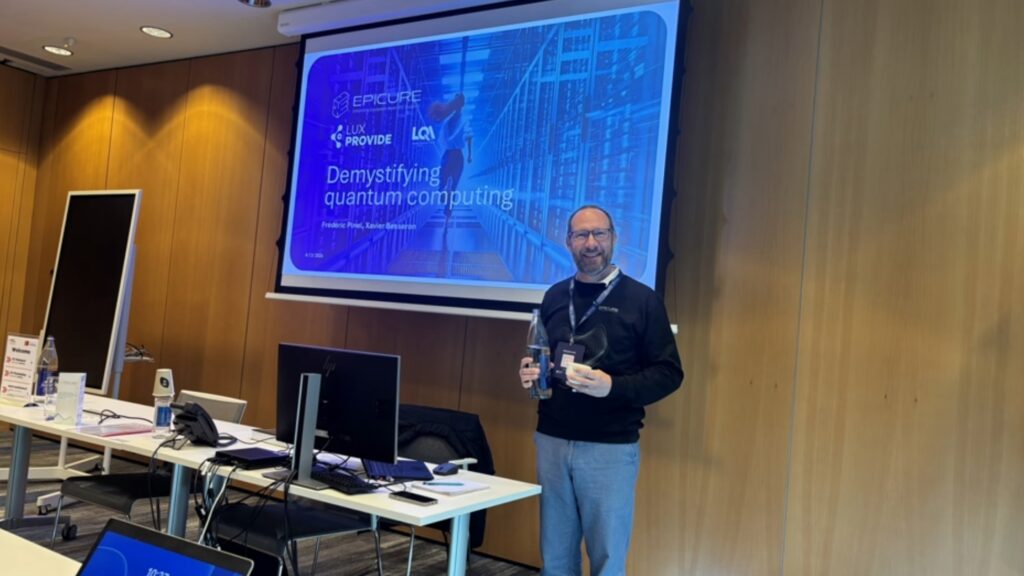 Speaker presenting the EPICURE workshop Demystifying Quantum Computing during Scynergy 2026.