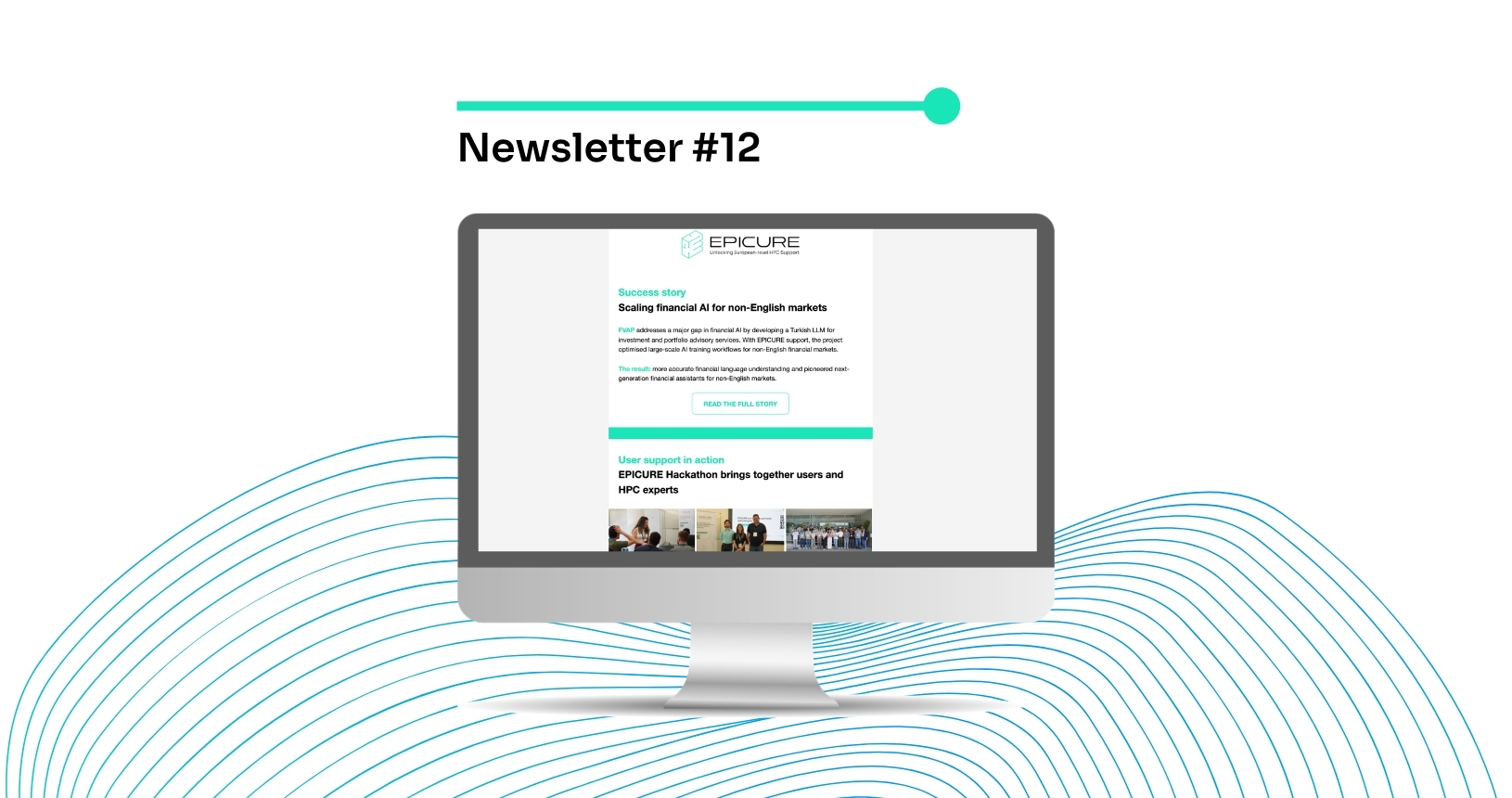 Computer screen with the 12th EPICURE's newsletter.