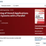 Screenshot of International Journal of Parallel Programming page.