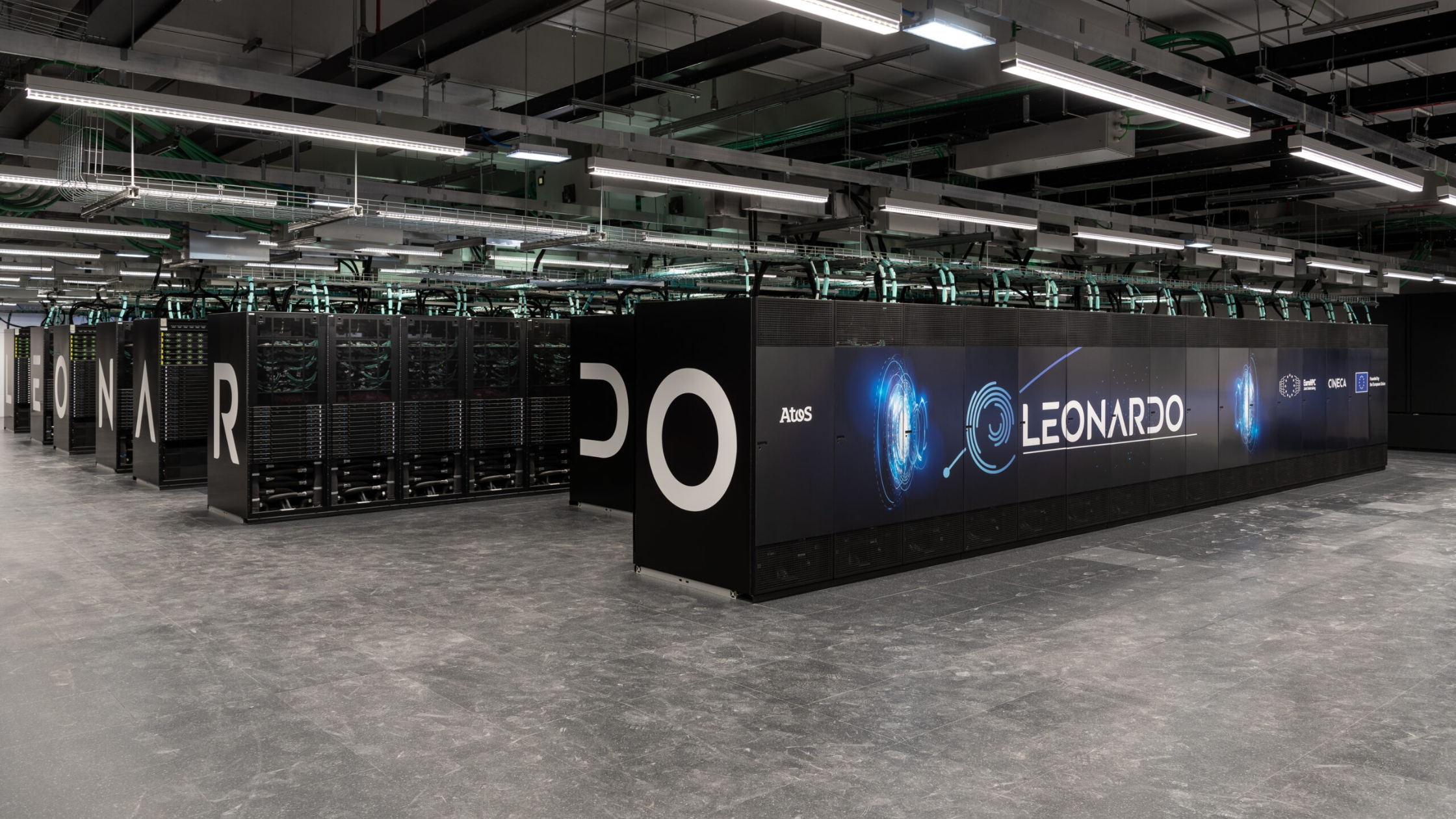 The Leonardo supercomputer at CINECA, where EPICURE-supported work explored GPU utilisation improvements for scientific simulations.